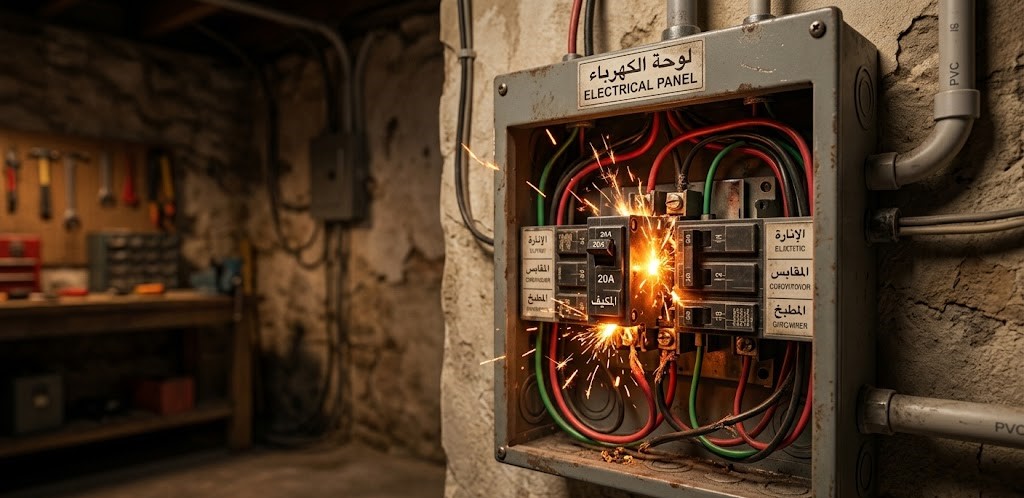 احتراق الأسلاك داخل الجدار