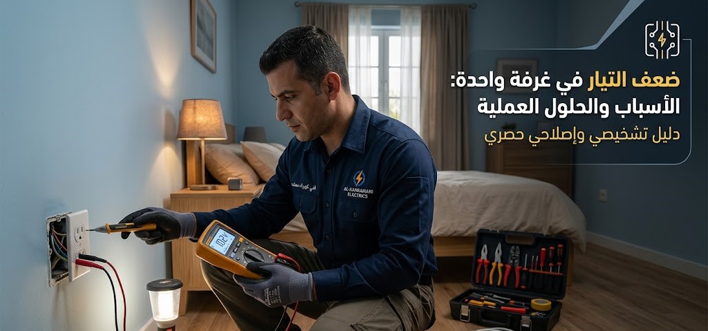 ضعف التيار في غرفة واحدة