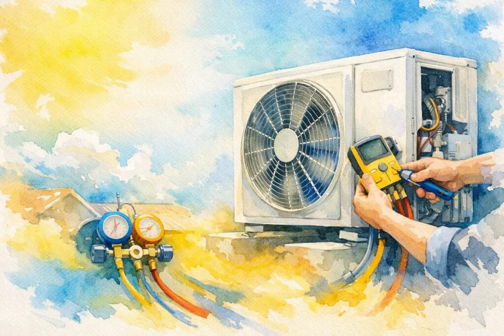 هل ضعف الكهرباء يؤثر على تبريد المكيف