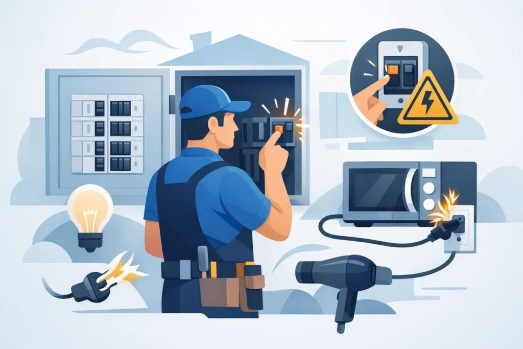 أسباب التماس الكهربائي في البيت
